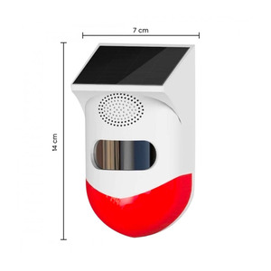 Solar PIR alarm με ενσωματωμένη σειρήνα, Wi-Fi και remote control, συμβατό με TUYA Φωτογραφία 2