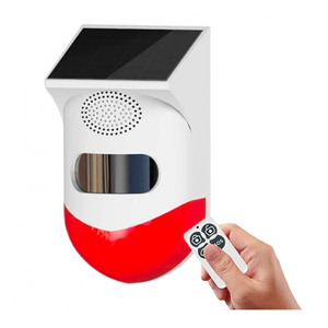 PIR solar alarm with built-in siren, Wi-Fi and remote control control, compatible with TUYA