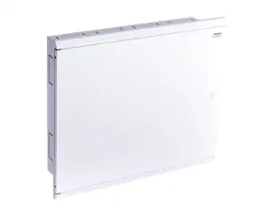 Μεταλλικό κυτίο χωνευτό με λευκή μεταλλική πόρτα δύο σειρών 66θ