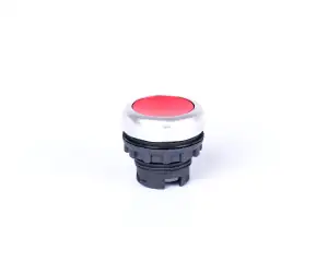 Flat button head, momentary, without printing, red