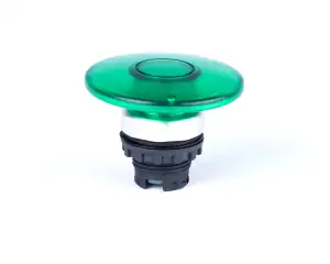 Mushroom button head, 60 mm, momentary, without printing, illumination possibility, green