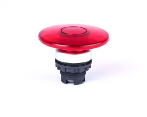 Mushroom button head, 60 mm, momentary, without printing, illumination possibility, red