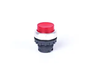 Raised button head, momentary, without printing, illumination possibility, red