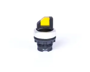 2-position selector switch with handle head, momentary, illumination possibility, yellow