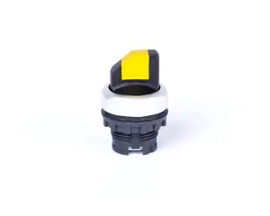 3-position selector switch with handle head, maintained, yellow