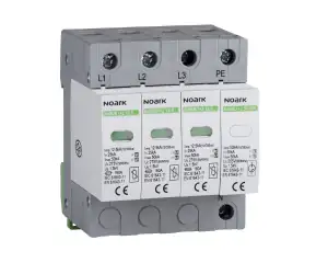 Surge protection device, class 1+2 (B+C), Iimp=12,5 kA, Uc=275 VAC, 3+Npole, with remote-signal contact