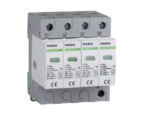 Surge protection device, class 2 (C), In=20 kA, Uc=275 VAC, 3+Npole, with remote-signal contact