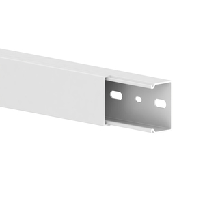 Installation trunking LFG 25x40-9010, PVC, with base perforation, pure white
