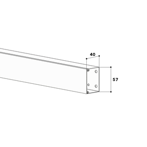 Installation trunking LF 40060-9010, PVC, with base perforation, pure white Photo 2