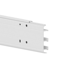 Skirting trunking 4D 20x80BP-9010, 3 chambers, base with base perforation, white Photo 2