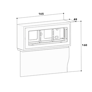 Appliance box 4D 20x80-D3, for three devices 45x45 mm, white Photo 3