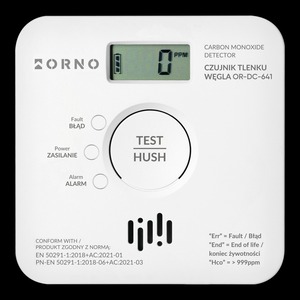 Battery-powered carbon monoxide detector, 2xAA, sensor lifetime 10 years, Tuya Smart Wi-Fi