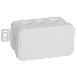 Surface-mounted junction box CLICK IP54 8 cable entries 80x45x41mm white