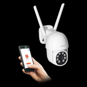 Outdoor PTZ camera, 4MP, Wi-Fi, memory, motion detection, tracking function, two-way talk, night light