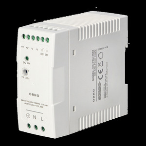 Industrial power supply for a DIN rail, 24VDC, 1.7A, 40W, plastic housing