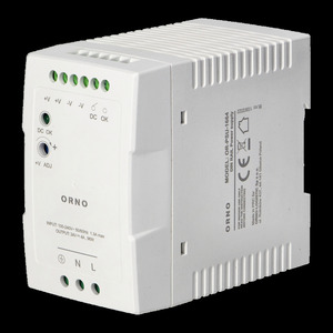 Industrial power supply for a DIN rail, 24VDC, 4A, 96W, plastic housing