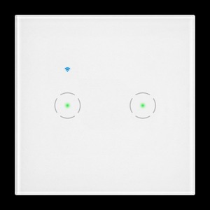 Εντοιχιζόμενος διακόπτης Tuya Smart Wi-Fi 2 θέσεων, λευκός