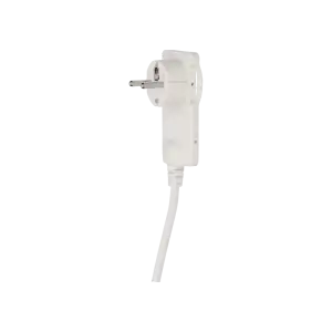 Flat plug with handle and cable, white