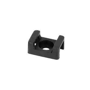 Saddle cable tie mount, screw-on, 22x16mm, mounting hole 6.8mm, black, 20pcs.