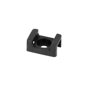 Saddle cable tie mount, screw-on, 22x16mm, mounting hole 6.8mm, black, 50pcs.