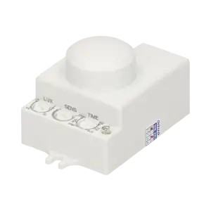 Αισθητήρας microwave mini για φορτίο έως 1200W εσωτερικού χώρου (IP20). Έχει εύρος γωνίας 360o και ευαισθησία έως 2000lux . Λειτουργεί με LED φωτισμό 10sec - 12min 1-8m 546 / 372 / 394