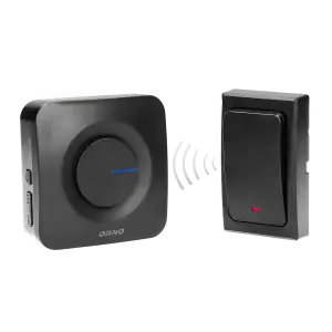ONDO AC wireless doorbell, plug-in system, with battery-free button, learning system, 36 ringtones, operation range up to 200m. 