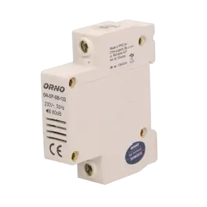 Wired doorbell for DIN rail, single-track