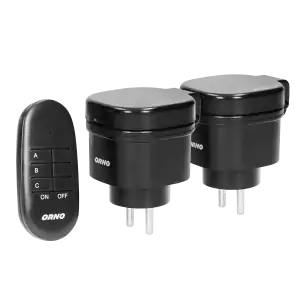 Outdoor mini wireless sockets with remote control, 2+1, IP44, Schuko