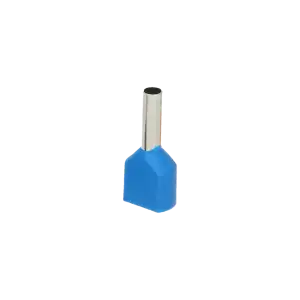 Ακροχιτώνιο διπλό μπλε 0,75mm² (100τμχ)