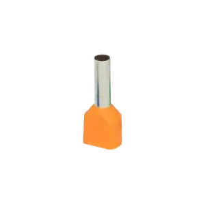 Insulated twin cable end terminals, max. section 4mm², copper sleeve length: 12mm, blister pack 25 pcs.