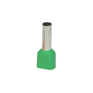 Insulated twin cable end terminals, max. section 6mm², copper sleeve length: 14mm, blister pack 25 pcs.