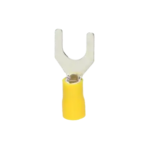 Insulated spade terminal, max. section 6mm², spade for M4 screw, 10 pcs in blister pack