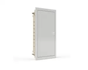 Μεταλλοπλαστικός πίνακας με λευκή μεταλλική πόρτα, τρίσειρος 36+6 θέσεων