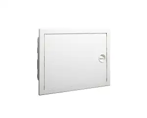 Plastic consumer unit, flat white door, flush-mounted, IP40, 1 row, 12 modules, PXF 12W