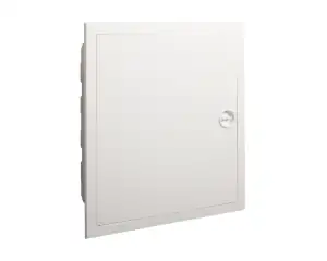 Plastic consumer unit, flat white door, flush-mounted, IP40, 2 rows, 2x12 modules, PXF 24W